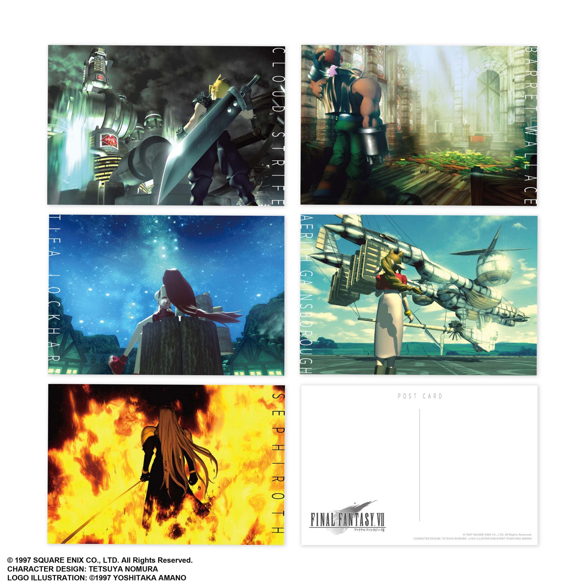 final fantasy vii postcard set image art | square enix store