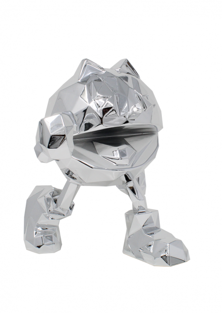 PAC-MAN x Orlinski : The official sculpture - Silver Chrome (18 cm)