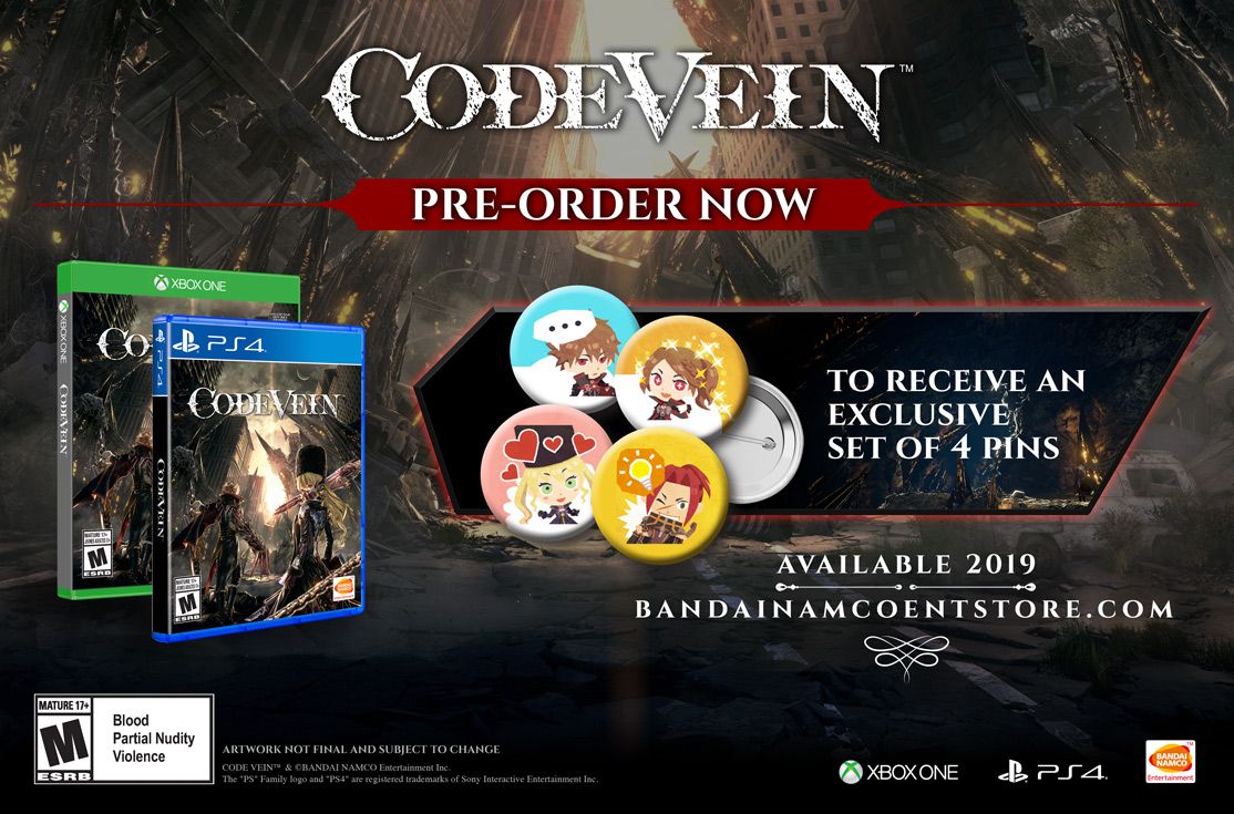 CODE VEIN's Season Pass outlined with Digital Deluxe Edition pre-orders