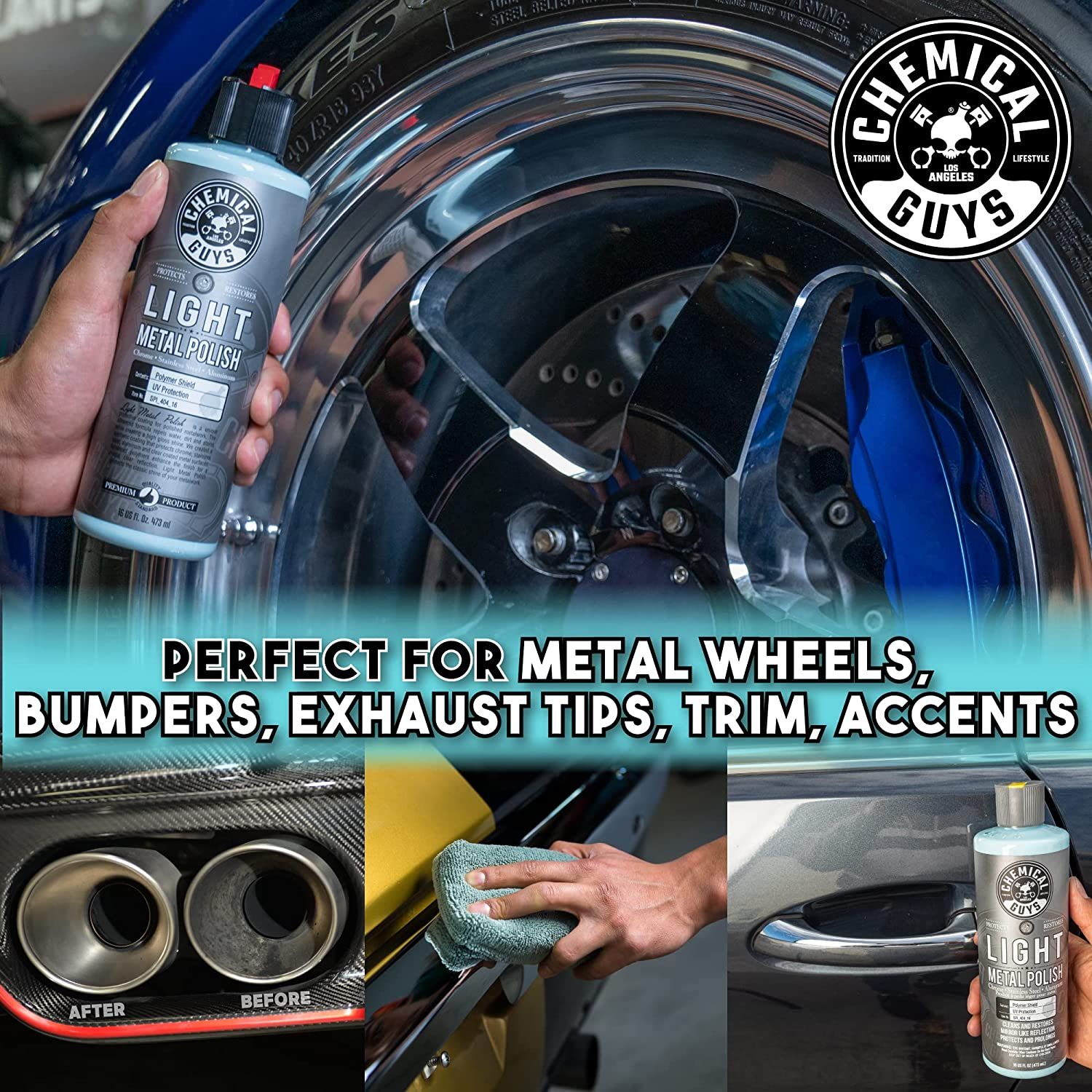 Chemical Guys - Heavy Metal Polish Cream Wheels Exhaust Restorer Protectant  16oz