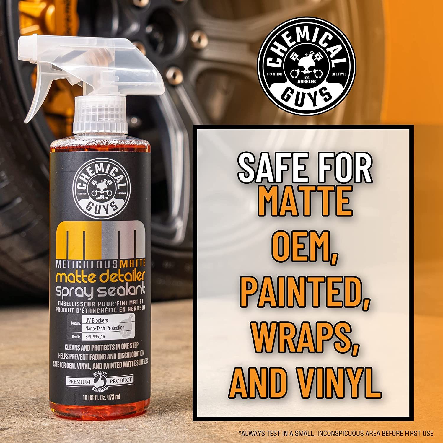 Chemical Guys Meticulous Matte Detailer Spray & Sealant for Crisp