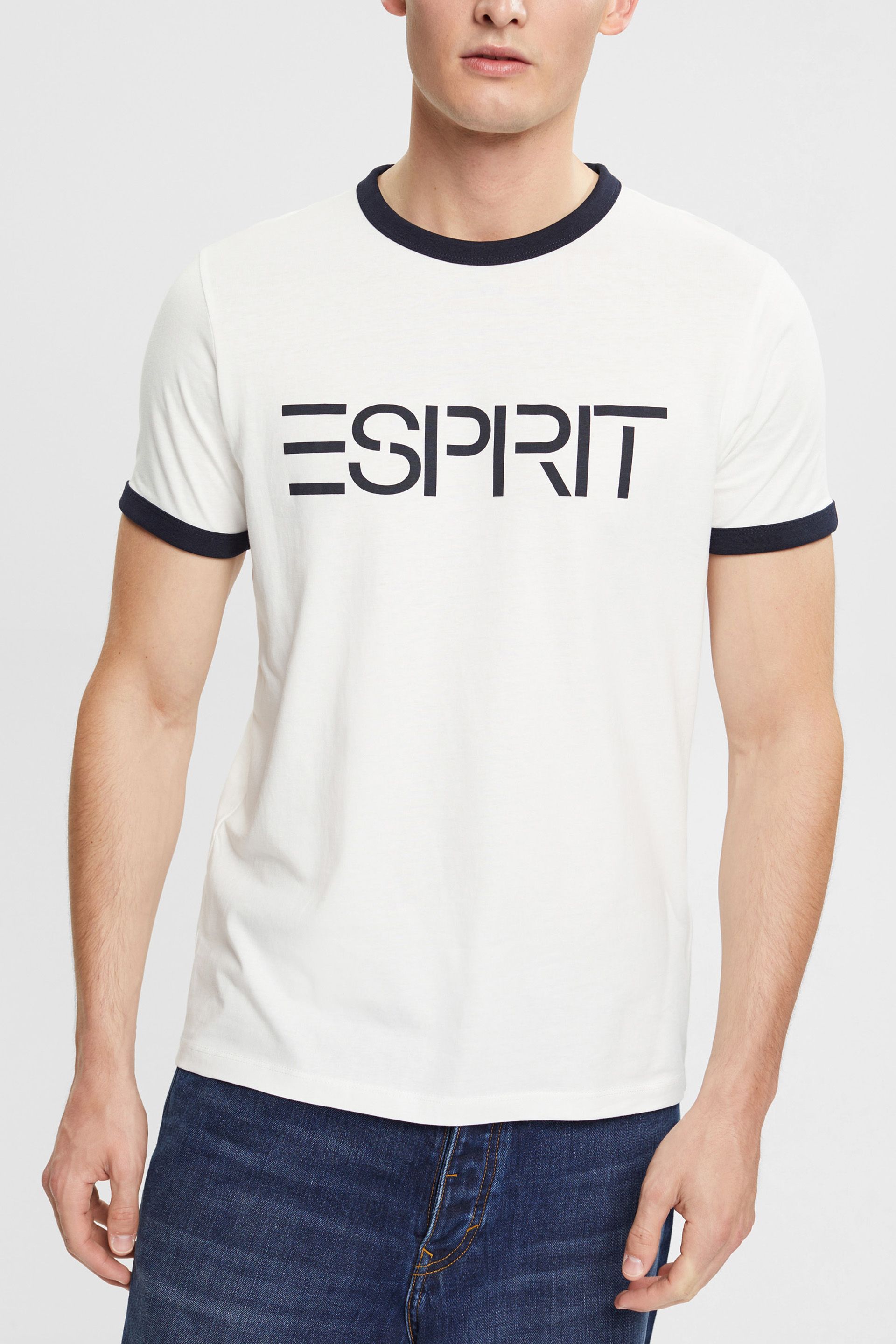 Wetland september Faktura Jersey logo print T-shirt | Esprit Store