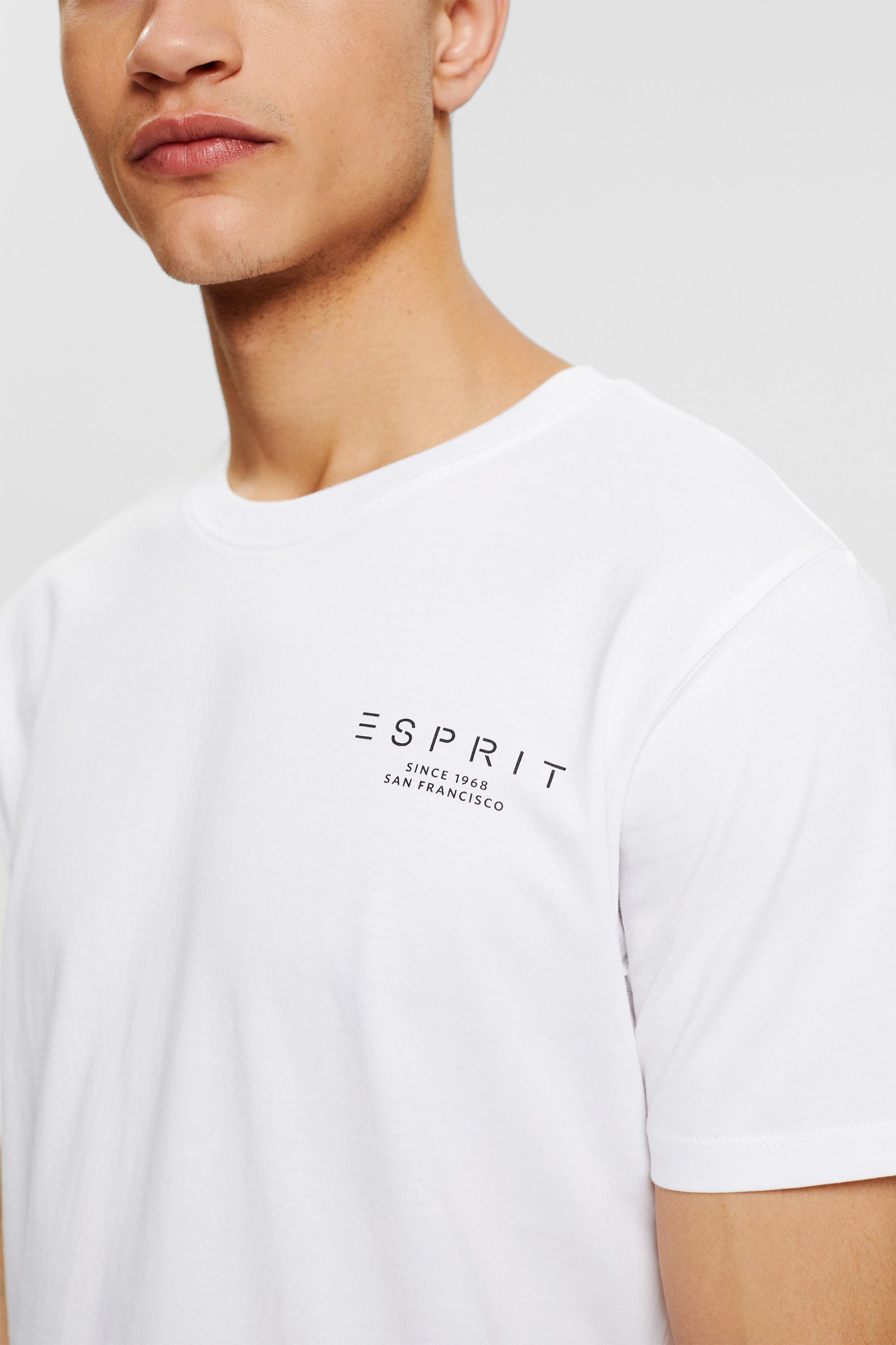 Kan weerstaan kiem Naar Jersey T-shirt with a logo print | Esprit Store