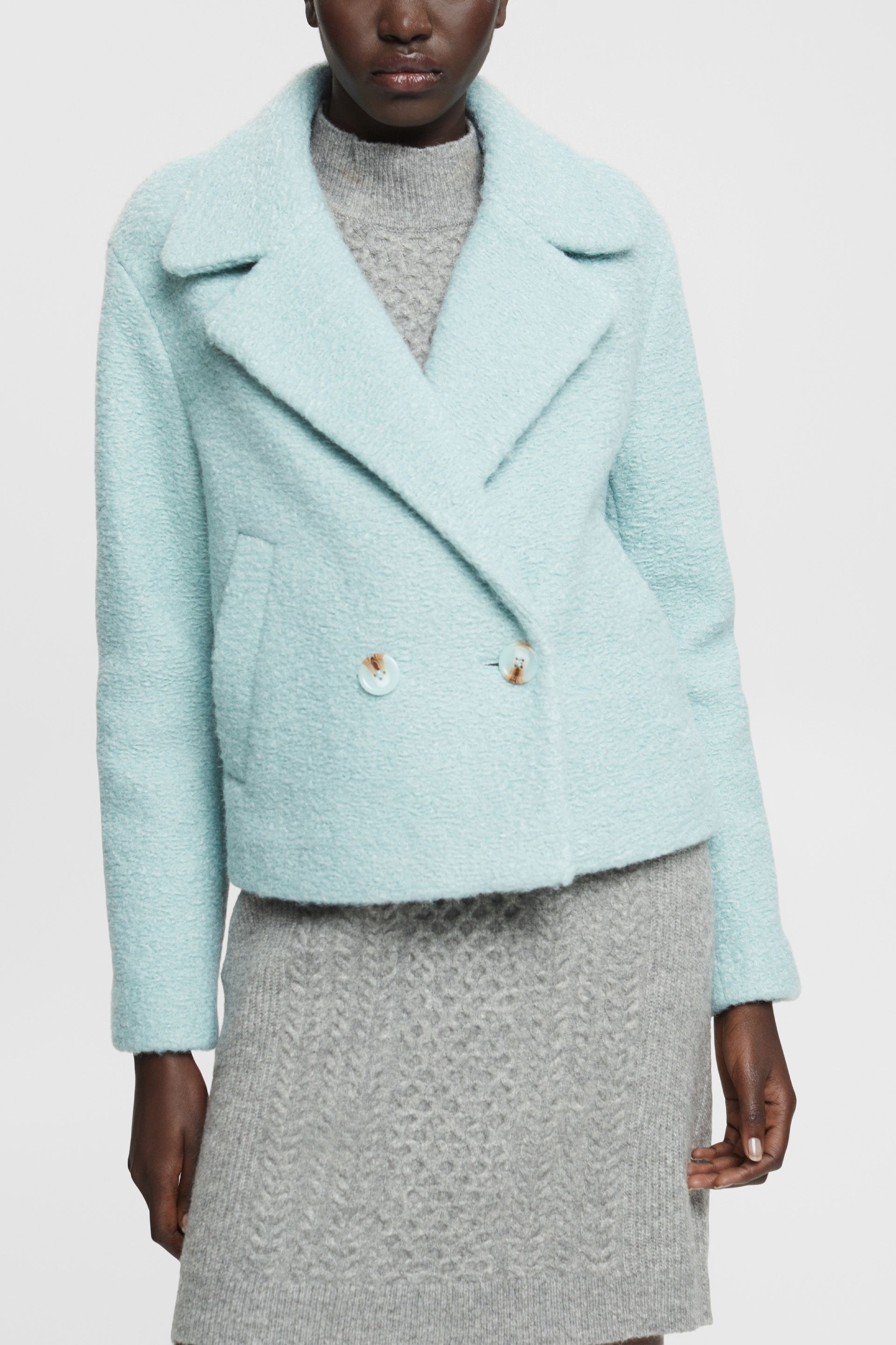 letterlijk Ga trouwen site Faux wool woven jacket | Esprit Store