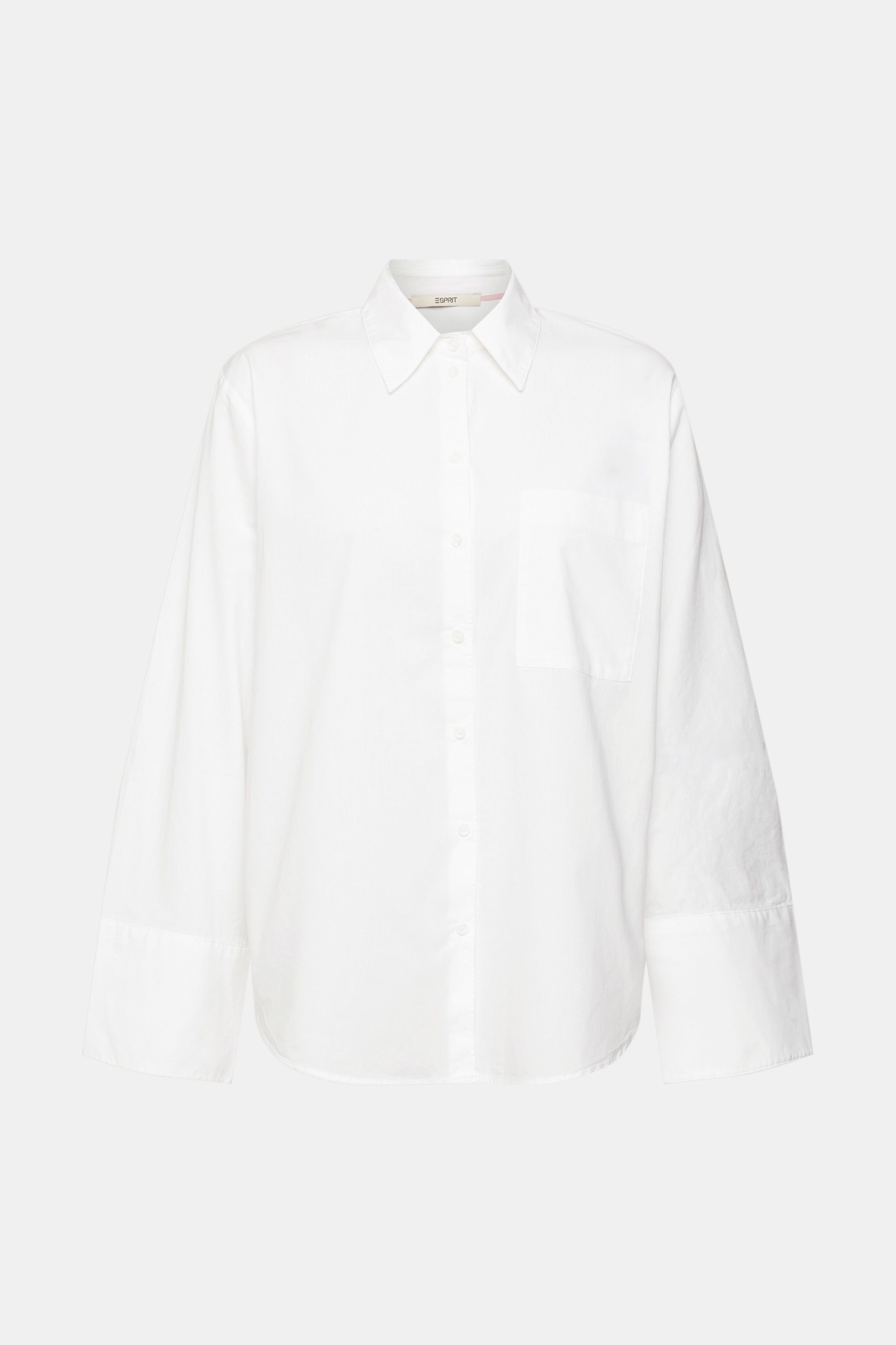Blusa blanca oversize algodón | Esprit Store
