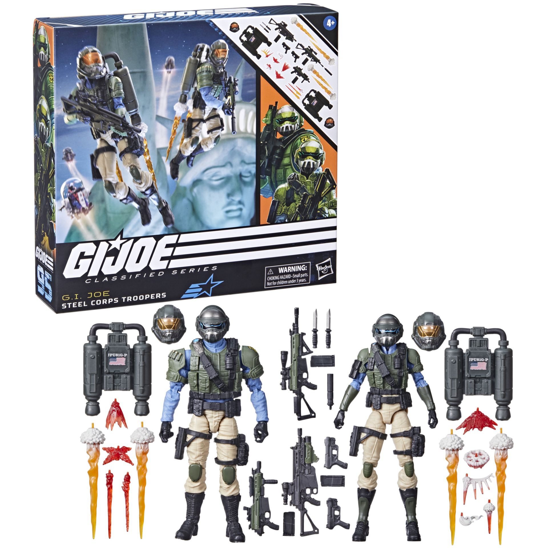 G.I. Joe Classified Series Steel Corps Troopers Collectible G.I. Joe Action Figure 95 6 inch Action Figures For Boys Girls With 28 Accessory Pieces Hasbro Pulse