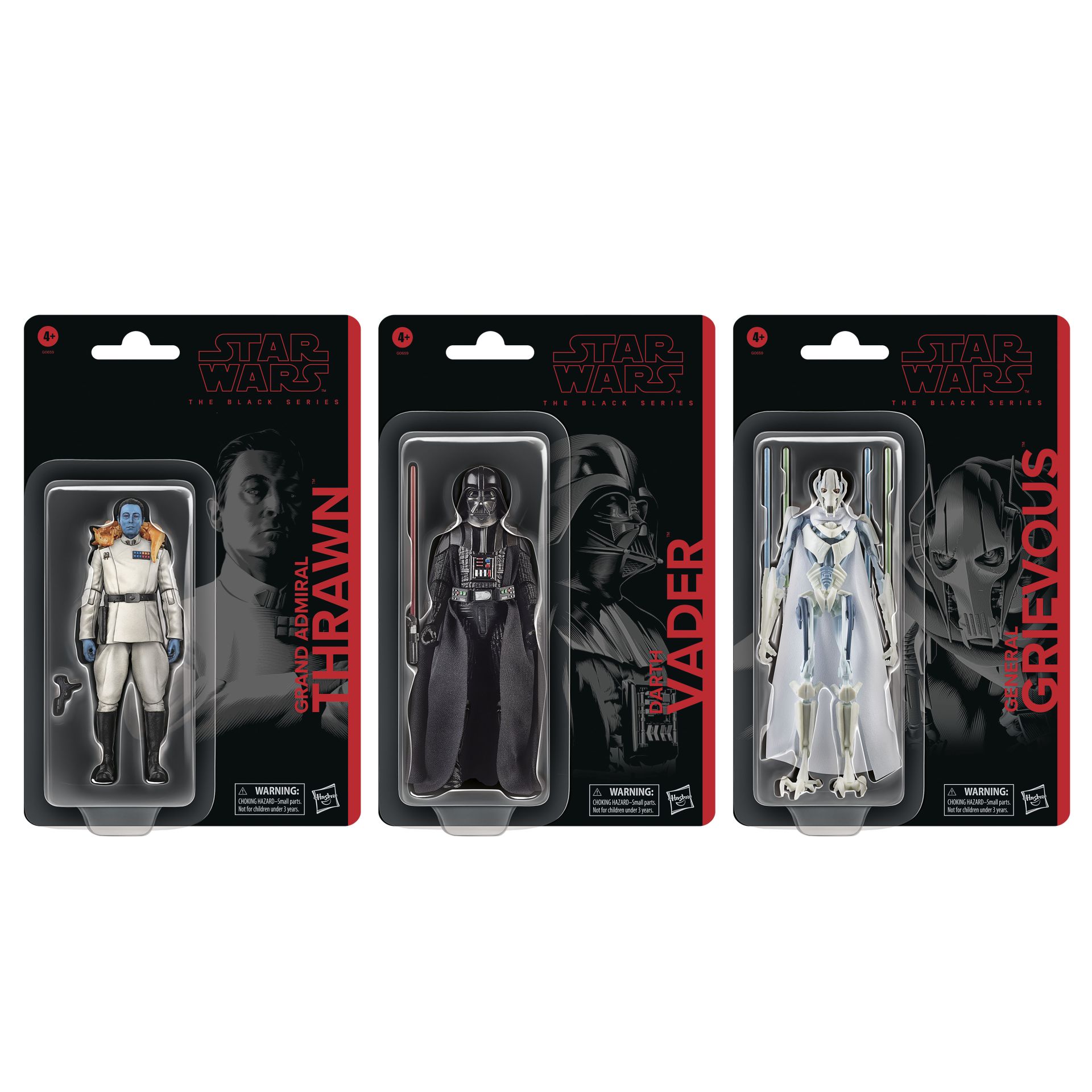 Star Wars The Black Series Darth Vader, Grand Admiral Thrawn, General  Grievous, Masters of Evil Collectible 6 Inch Action Figure 3-Pack | Hasbro  Pulse