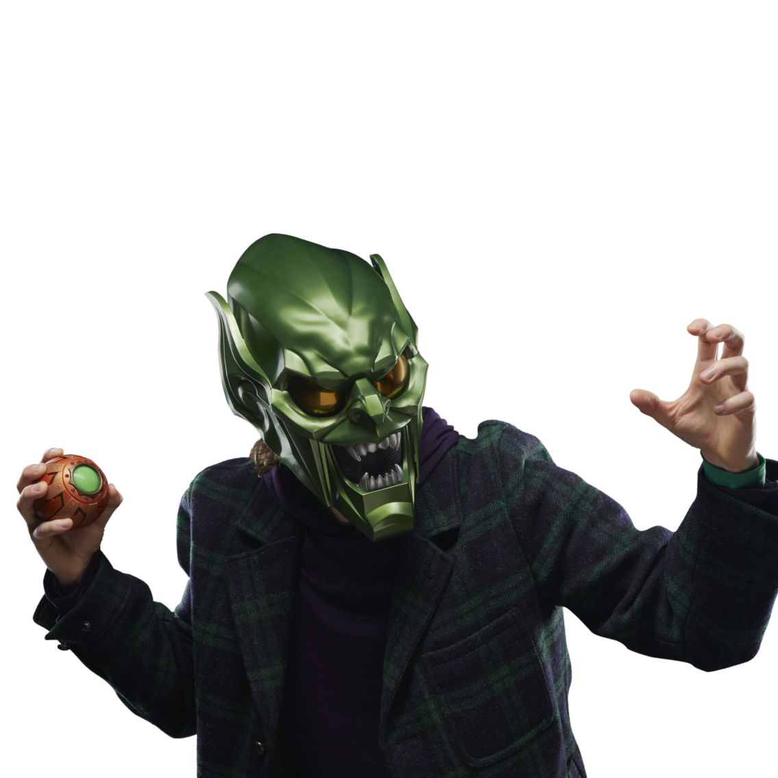 Marvel Legends Series Green Goblin Premium Roleplay Helmet, SpiderMan No Way Home Adult