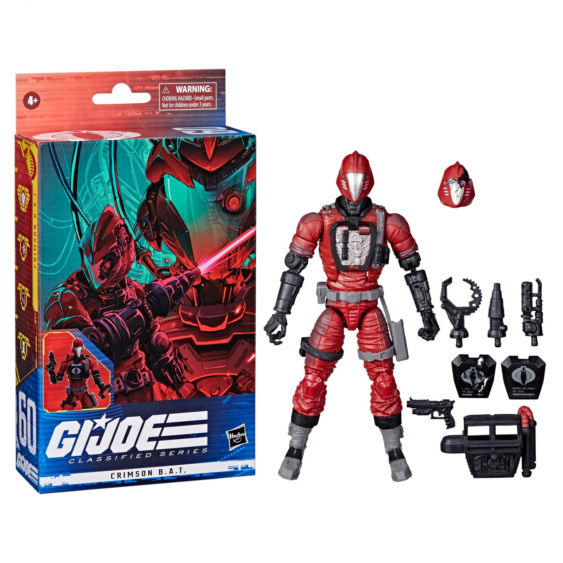 G.I. Joe Classified Series CRIMSON B.A.T. Action Figure 60 Collectible  Premium Toy, Multiple Accessories 6-Inch-Scale, Custom Package Art | Hasbro  Pulse