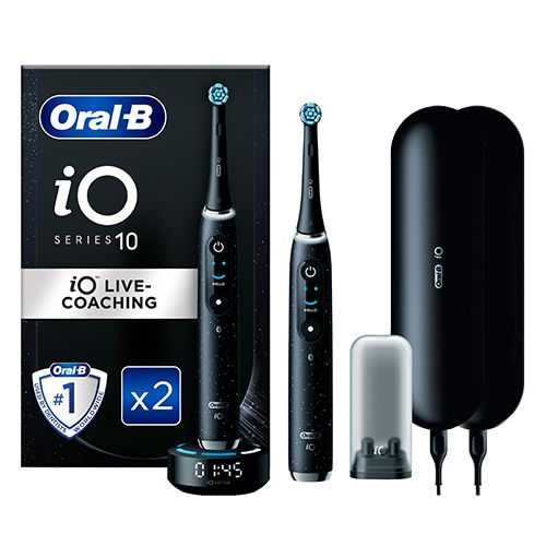 Oral-B IO 10 Duo Pack Nero Spazzolino Elettrico Ricaricabile, 2 Testine ...