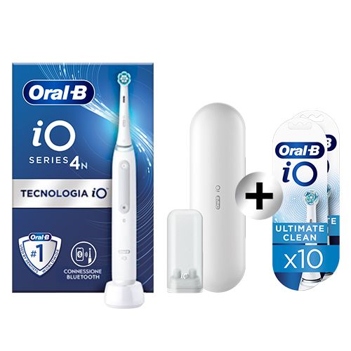 Oral-B Spazzolino Elettrico IO 4n Bianco + Oral-B IO Testine Di ...