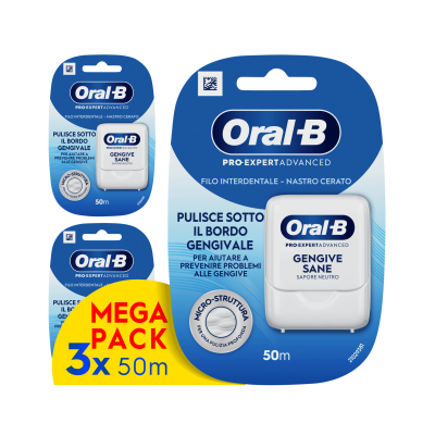 Oral-B Pro-Expert Advanced filo interdentale, per la pulizia sotto il bordo gengivale e gengive sane.