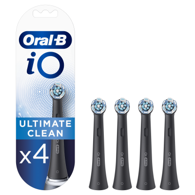 Oral-B Spazzolino Elettrico Smart 4 4500 Nero + Oral-B Testine Cross Action  Nere, 4 Testine