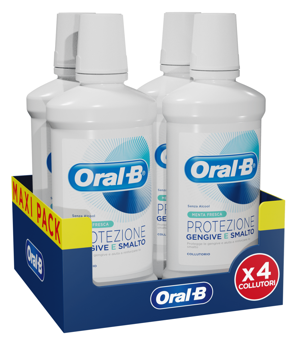 Oral-B Collutorio Protezione Gengive E Smalto 500ml. Confezione Da 4 ...