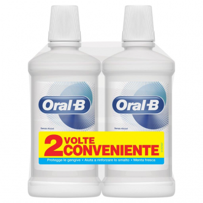 Oral-B Collutorio Protezione Gengive e Smalto. Menta Fresca 2x 500ml
