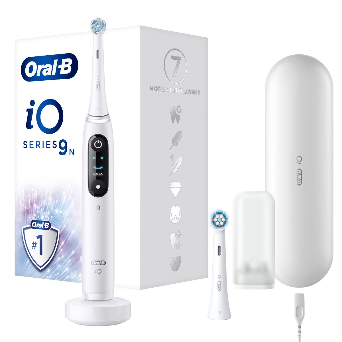 Oral-B IO 9N Spazzolino Elettrico Ricaricabile, 2 Testine, 1 Custodia ...