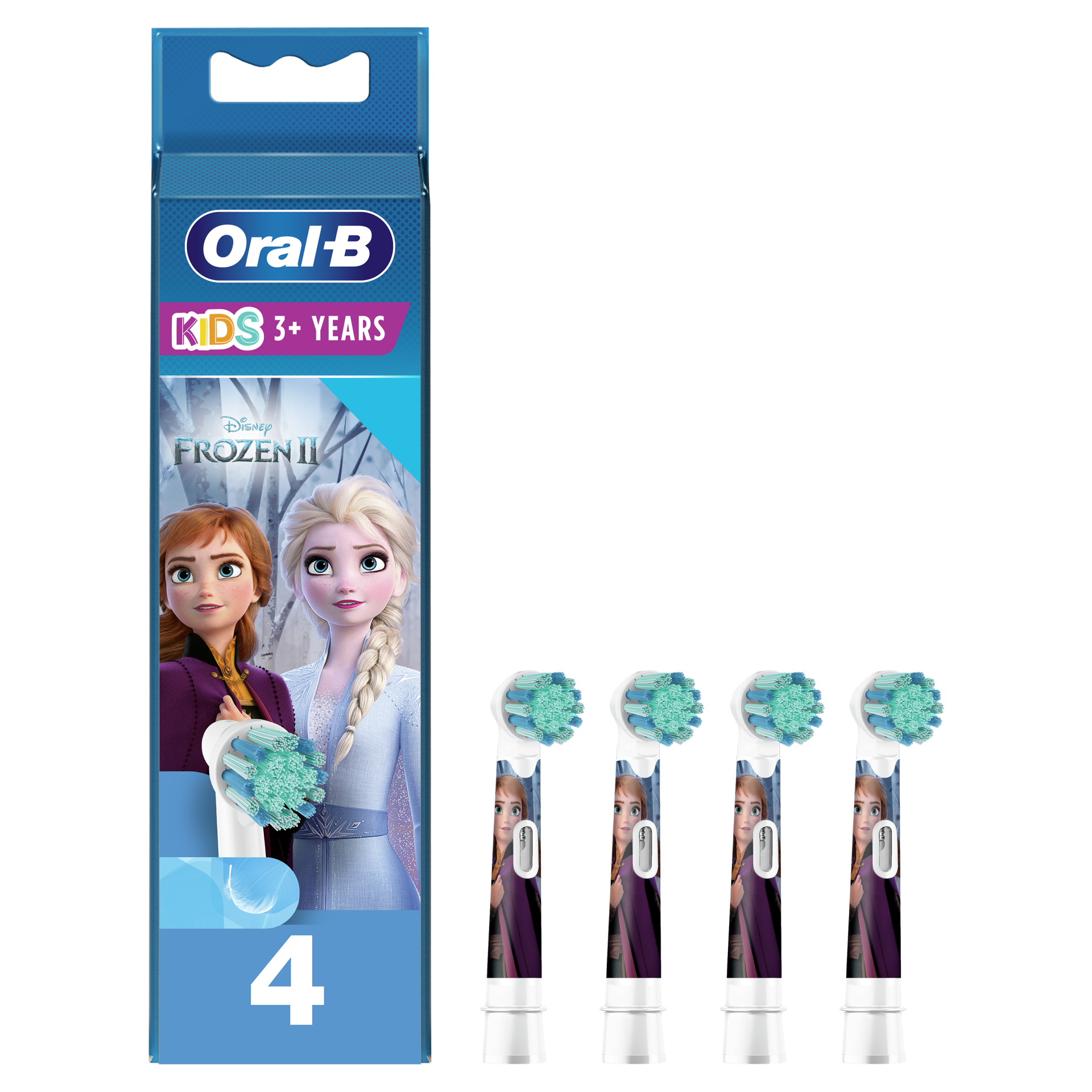 Oral-B Testina Di Ricambio Kids Frozen, Confezione Da 4 Pezzi | Oral B ...