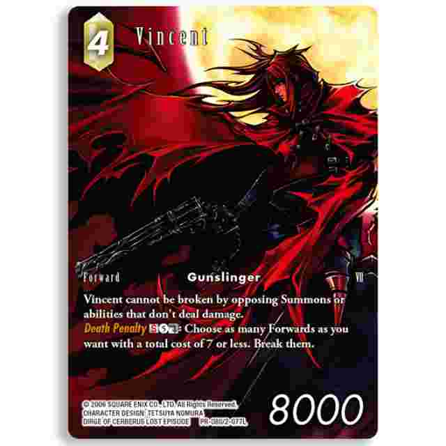 Details about   F1244 Final Fantasy VII Vincent Valentine Trading Card Game Playmat FF7 TCG Mat 