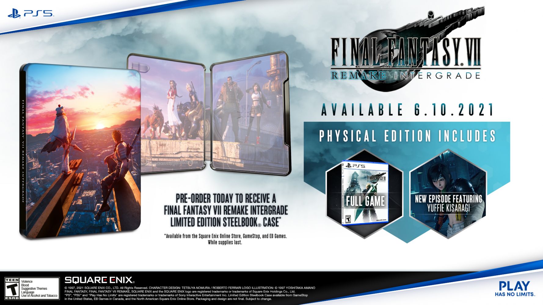final fantasy vii remake intergrade steelbook final fantasy vii remake intergrade steelbook