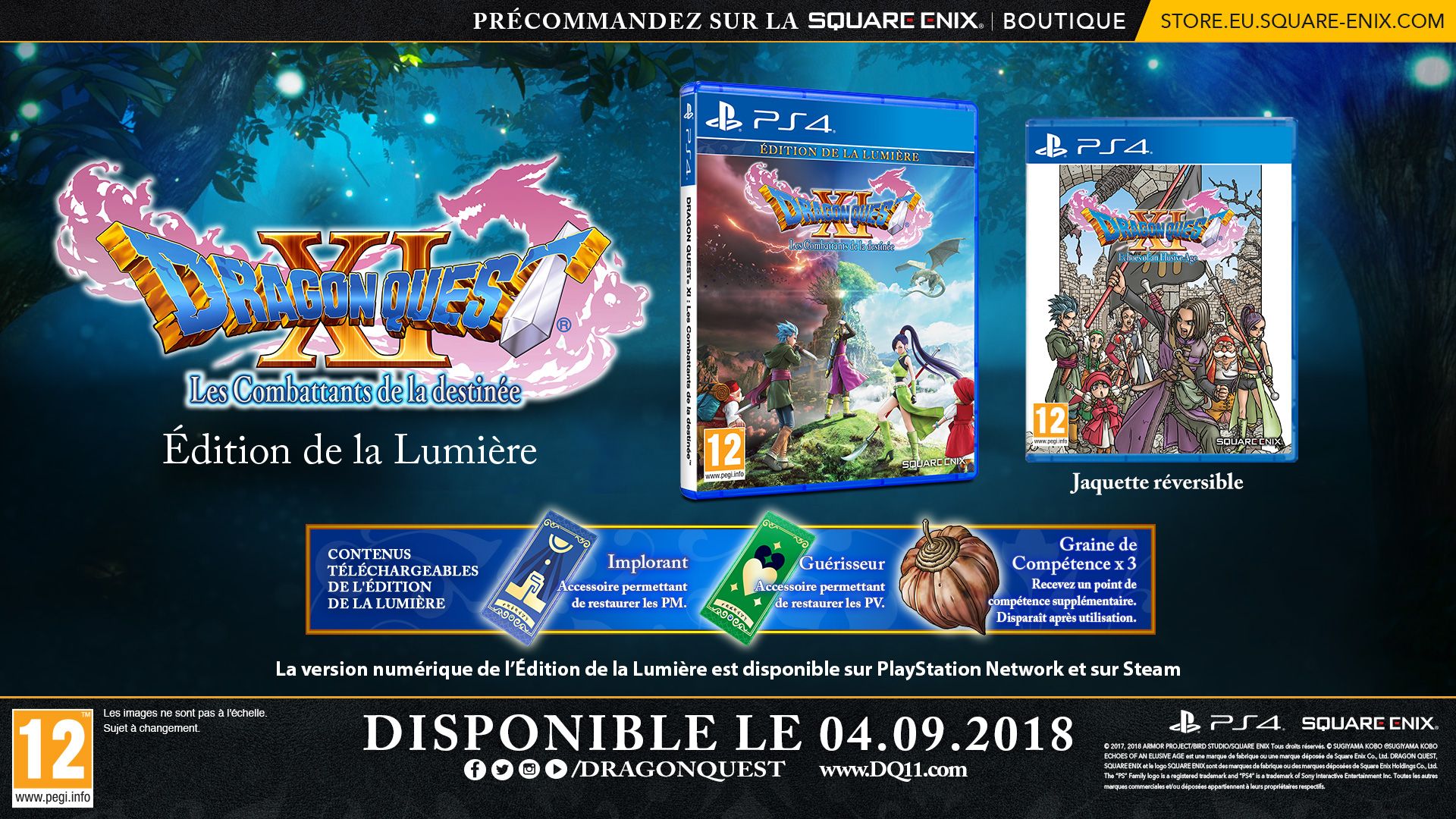 Dragon Quest® Xi Les Combattants De La Destinée™ Édition De La Lumière Ps4 Square Enix