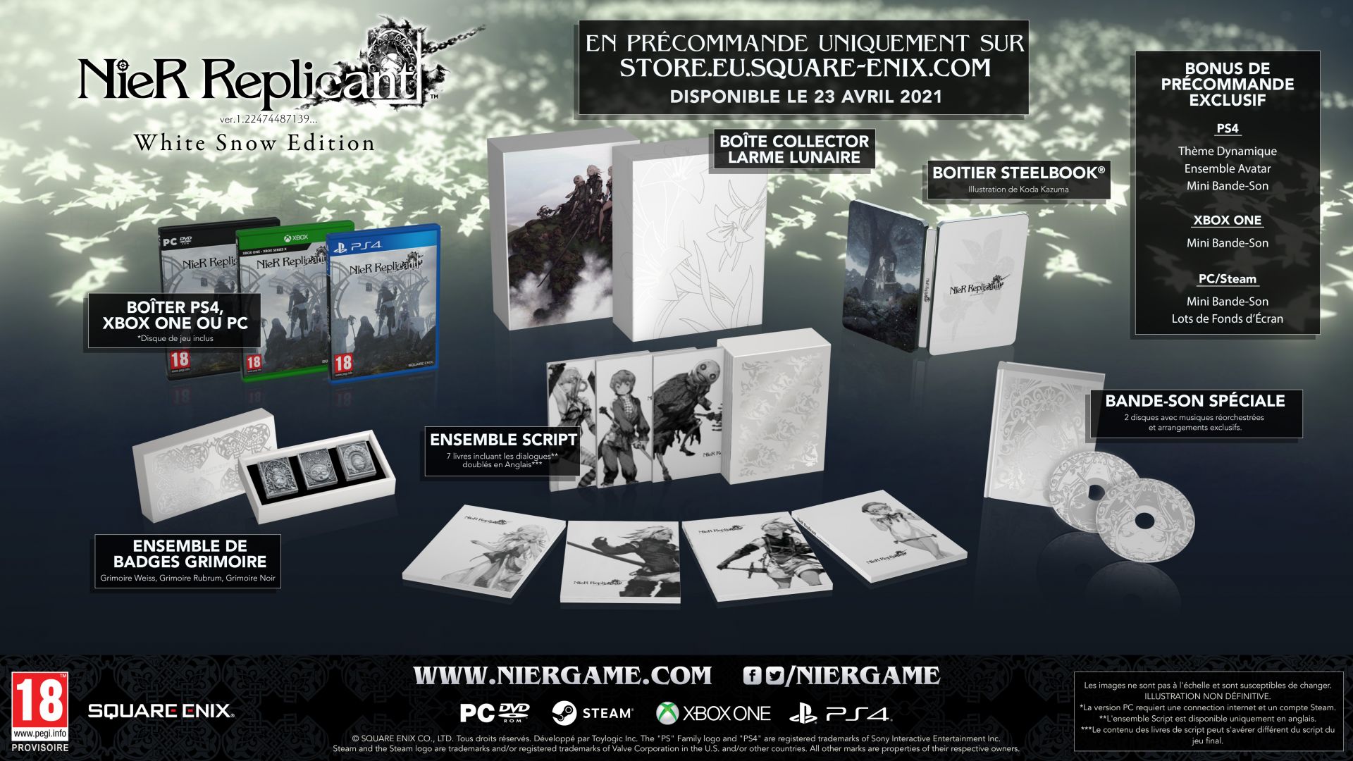 Nier Replicant Ver 1 White Snow Edition Ps4 Tienda De Square Enix