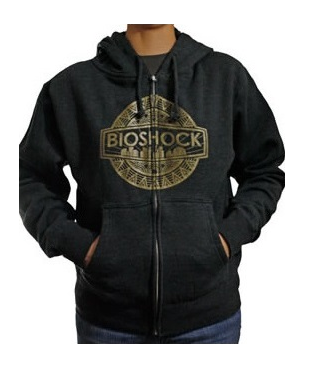 Bioshock Zip Up Logo Hoodie Ghost Story Games