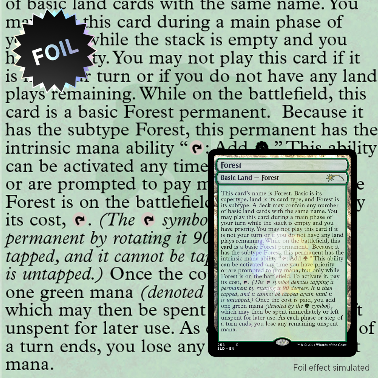 The Full-Text Lands Foil Edition | Secret Lair