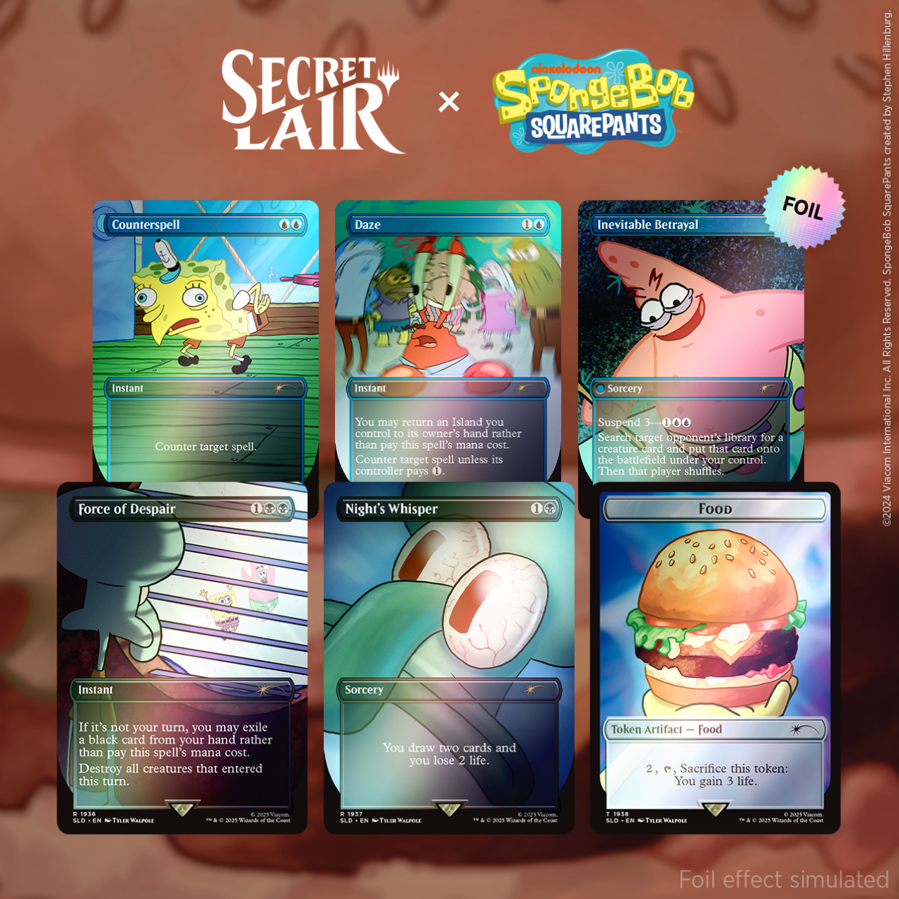Secret Lair X SpongeBob SquarePants Internet Sensation Foil Edition 
