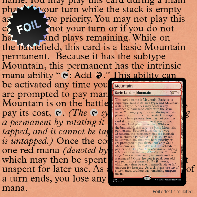 The Full-Text Lands Foil Edition