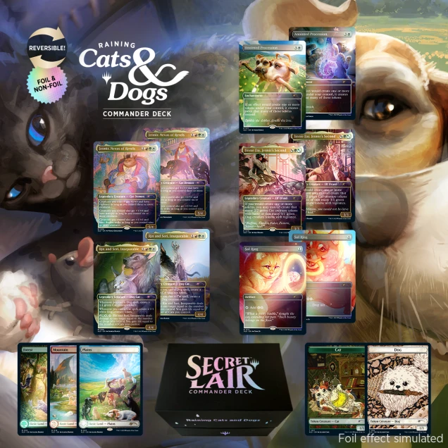 マジック：ザ・ギャザリング COMMANDER DECK: RAINING CATS AND DOGS Secret Lair Commander Deck: Raining Cats and Dogs | Secret Lair