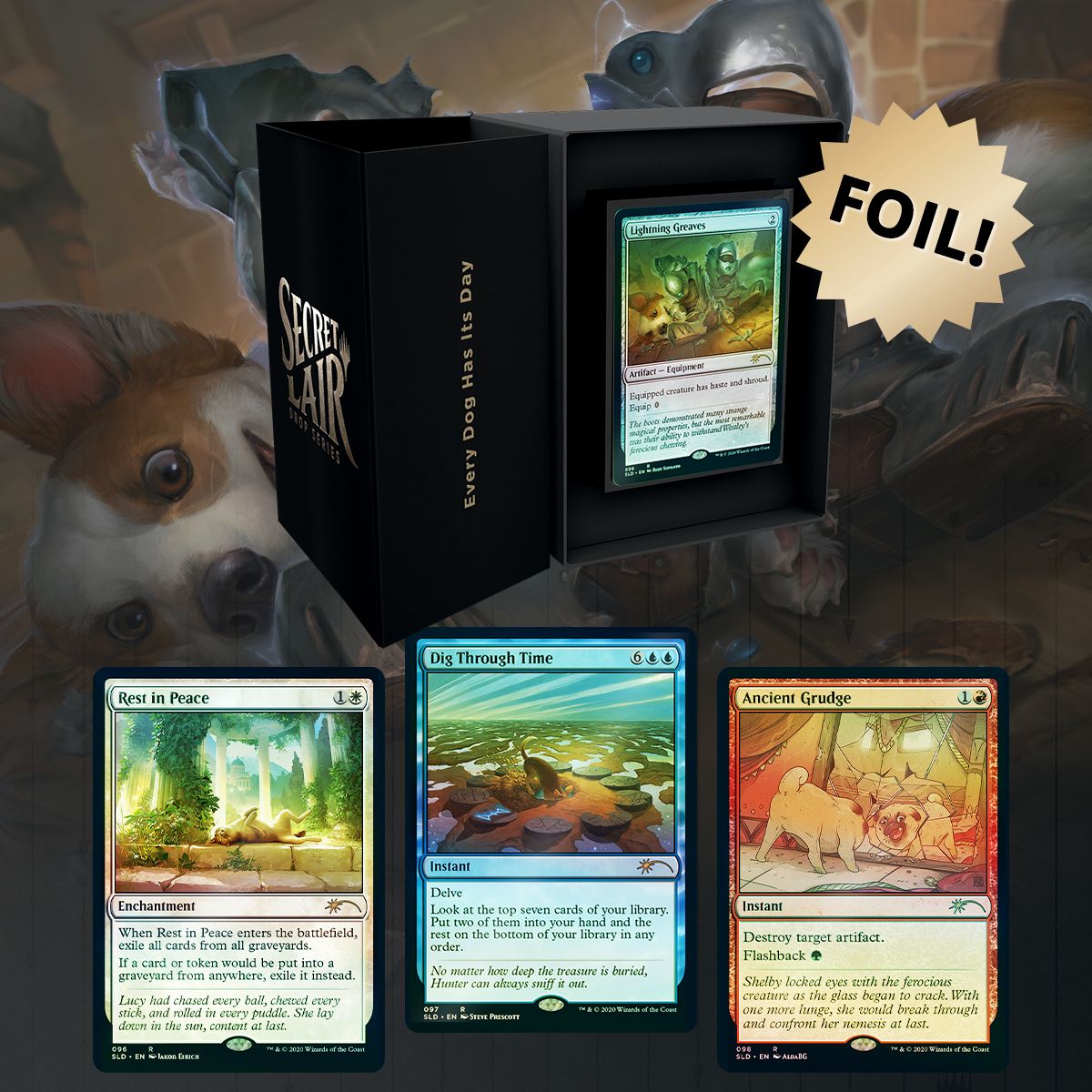 Secret Lair Every Dog Has Its Day Magic the Gathering MTG Arena Sleeve Code 