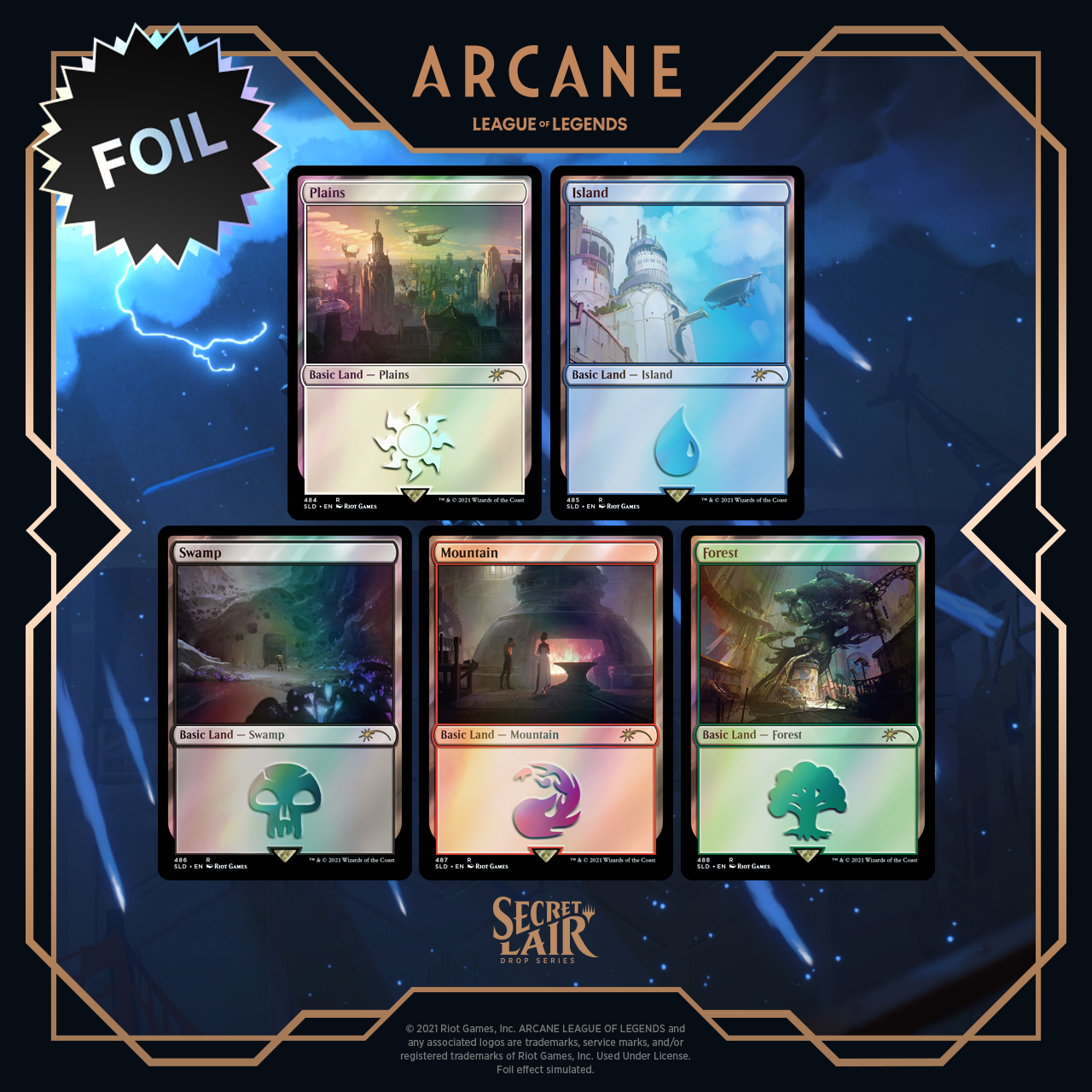 Secret Lair x Arcane: Lands Foil Edition | Secret Lair