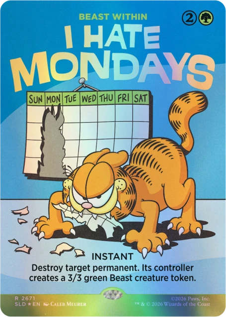 Secret Lair x Garfield: Motivationally Challenged Foil Edition​