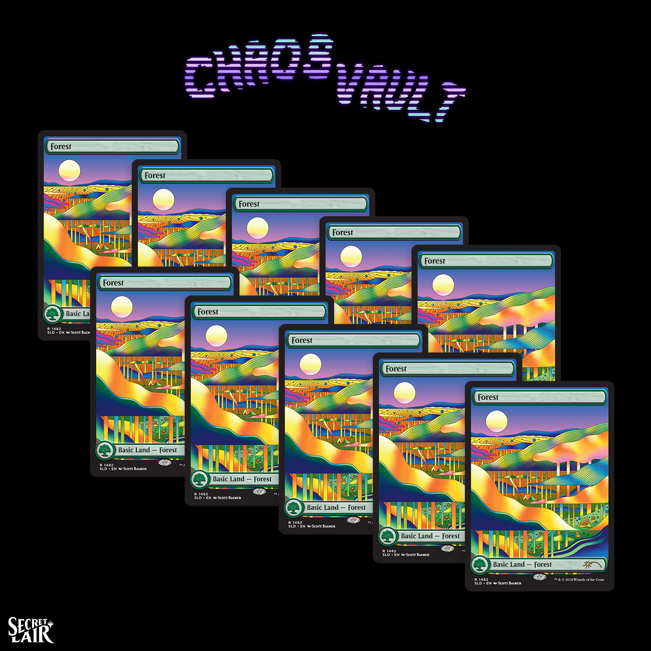 secret lair chaos vault 土地5種　foilセット　MTG Secret Lair