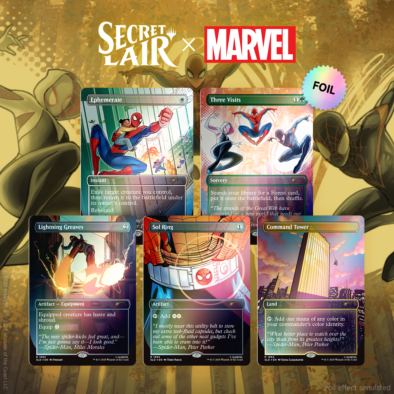 Secret Lair x Marvel's Spider-Man: Heroic Deeds Foil Edition Secret Lair x Marvel's Spider-Man: Heroic Deeds Foil Edition