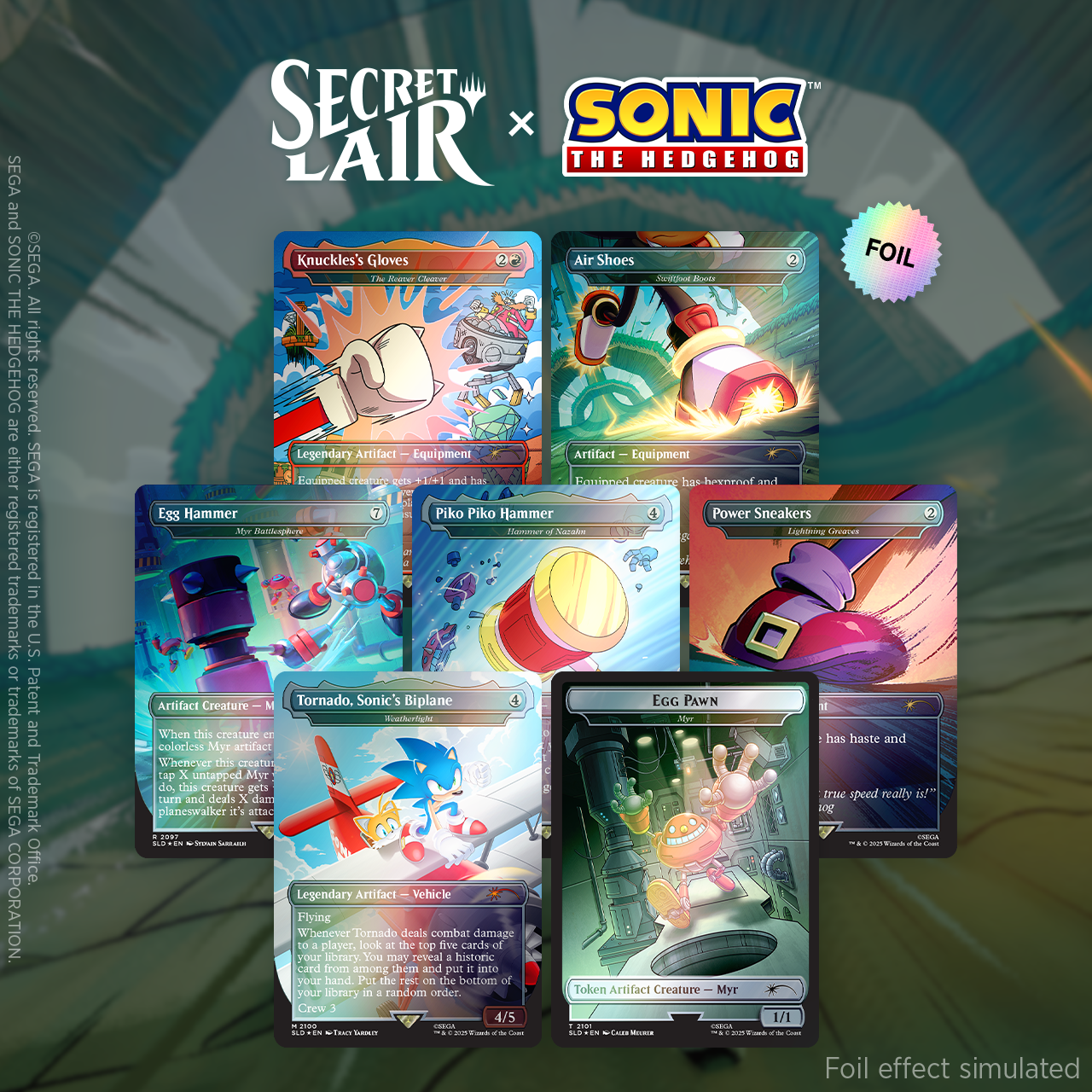 MTG Sonic Turbo Gear Foil Edition 7枚セット Secret Lair x Sonic: Turbo Gear Foil Edition | Secret Lair
