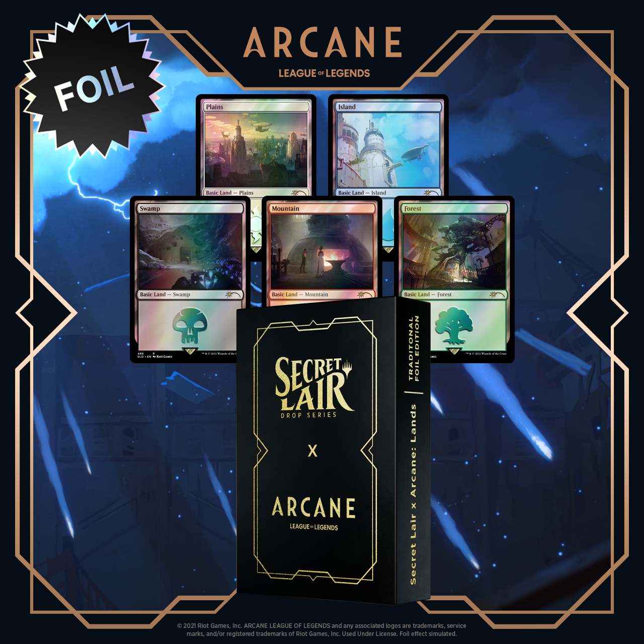 Secret Lair x Arcane: Lands Foil Edition | Secret Lair