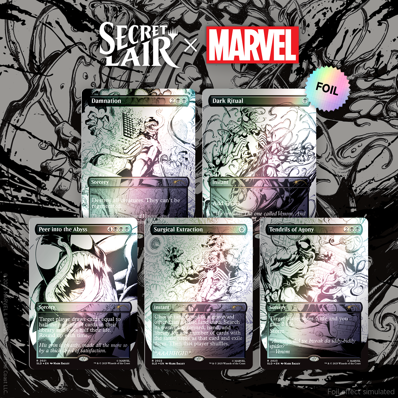 Secret Lair X Marvel s Spider Man Venom Unleashed Inks Foil Edition Secret Lair X Marvel s Spider Man Venom Unleashed Inks Foil Edition