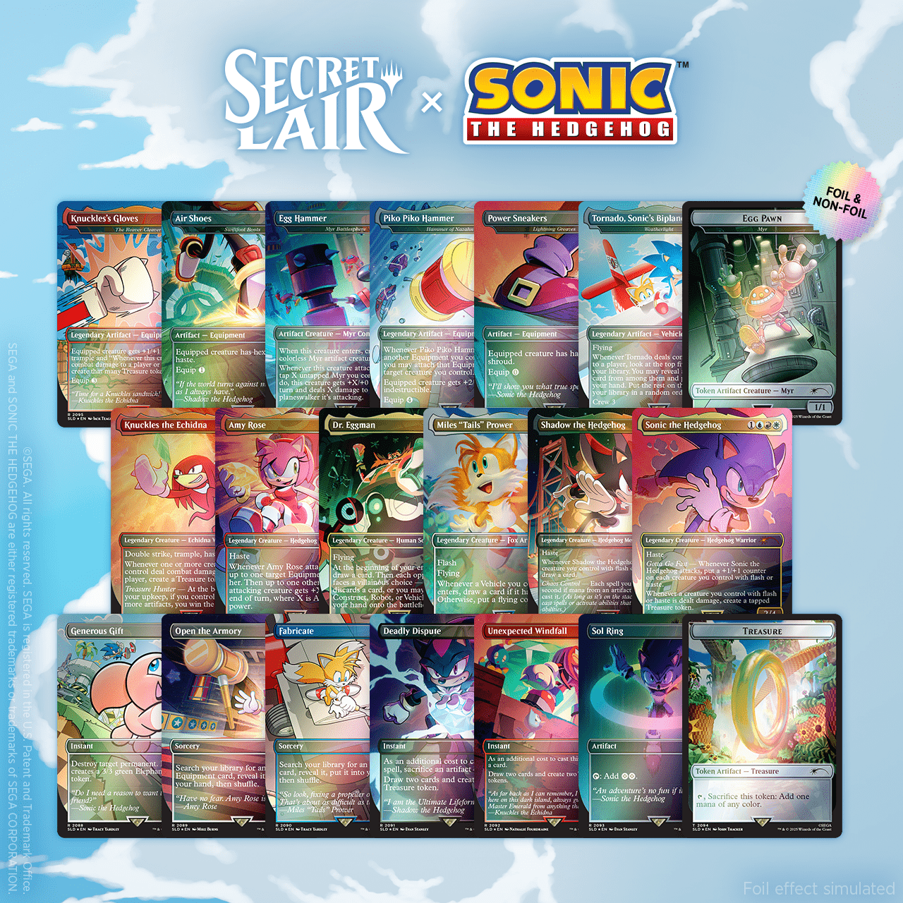 Secret Lair Sonic: Friends ＆ Foes Foil MTG - Secret Lair x Sonic: Friends & Foes WPN Exclusive (Non