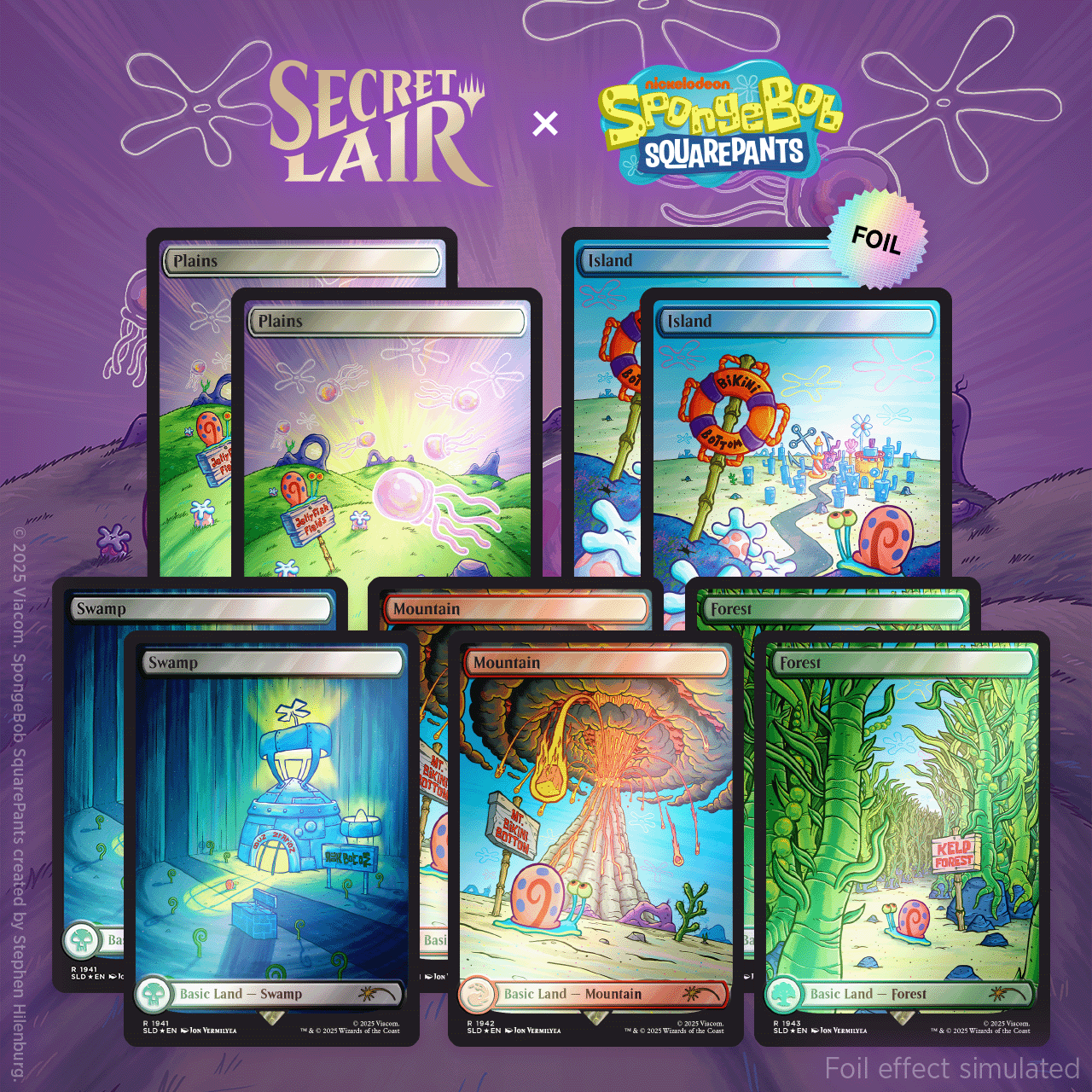 Secret Lair SpongeBob Lands FOIL 未開封 Secret Lair x SpongeBob SquarePants: Lands Under the Sea Foil