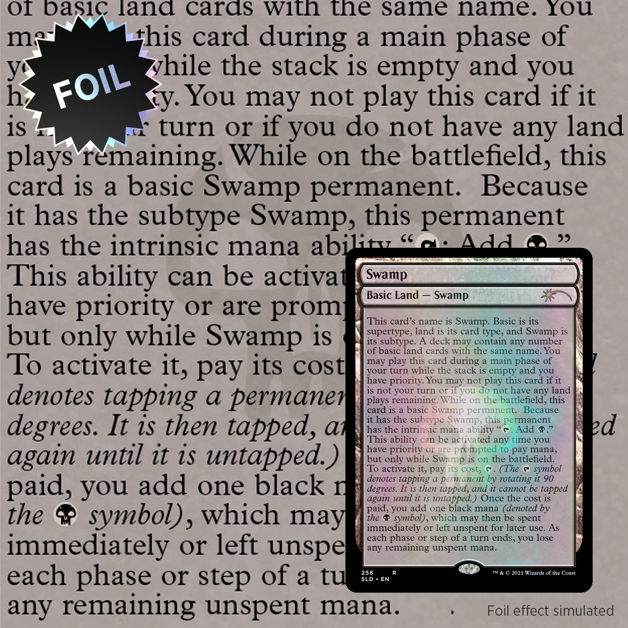 The Full-Text Lands Foil Edition | Secret Lair