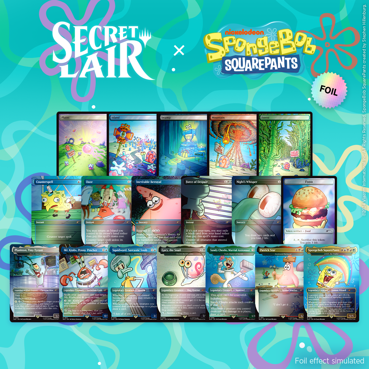 Secret Lair SpongeBob Lands FOIL 未開封 Secret Lair x SpongeBob SquarePants: Lands Under the Sea Foil