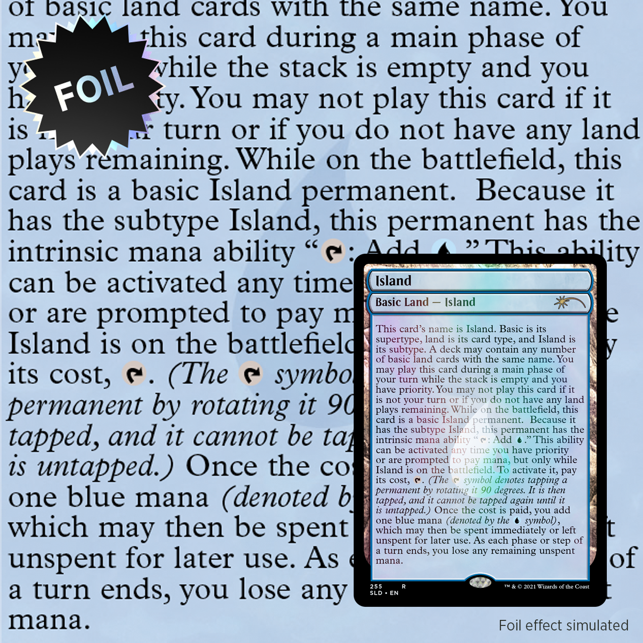 The Full-Text Lands Foil Edition | Secret Lair