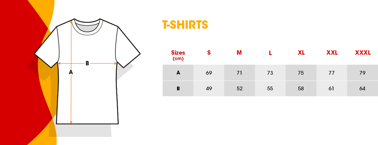 softex t shirt size chart