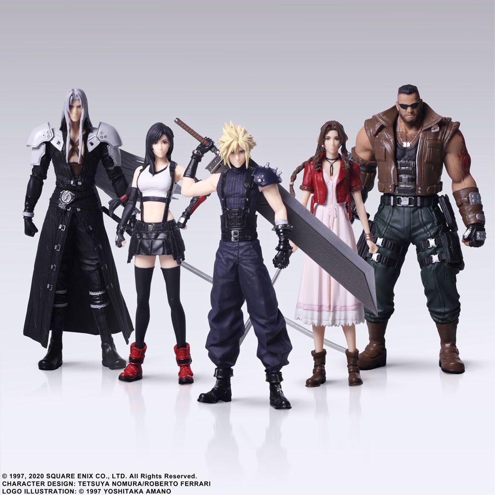 Brand New Final Fantasy VII Remake FF7 5 Figures Complete Set Trading Arts Boxed 