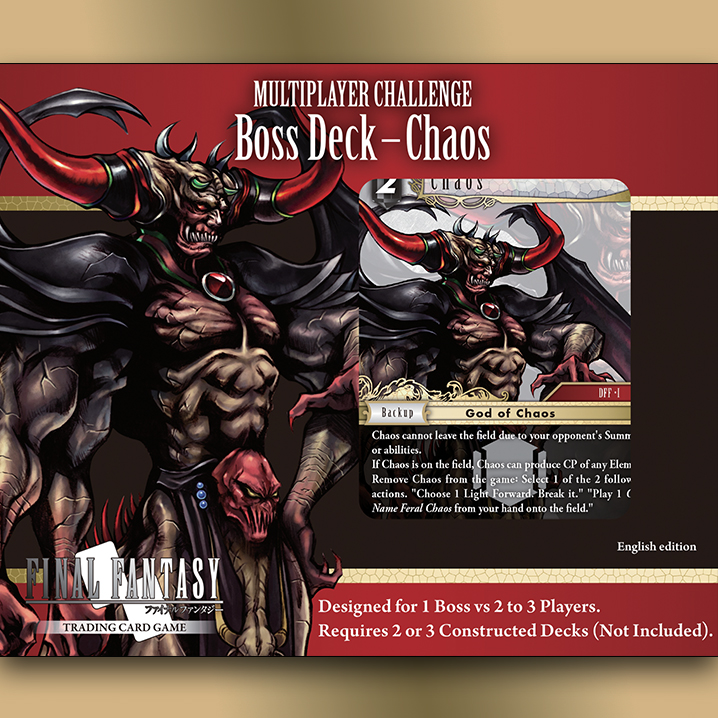 FINAL FANTASY TRADING CARD GAME MULTIPLAYER CHALLENGE BOSS DECK - CHAOS - ENGLISH VERSION ...