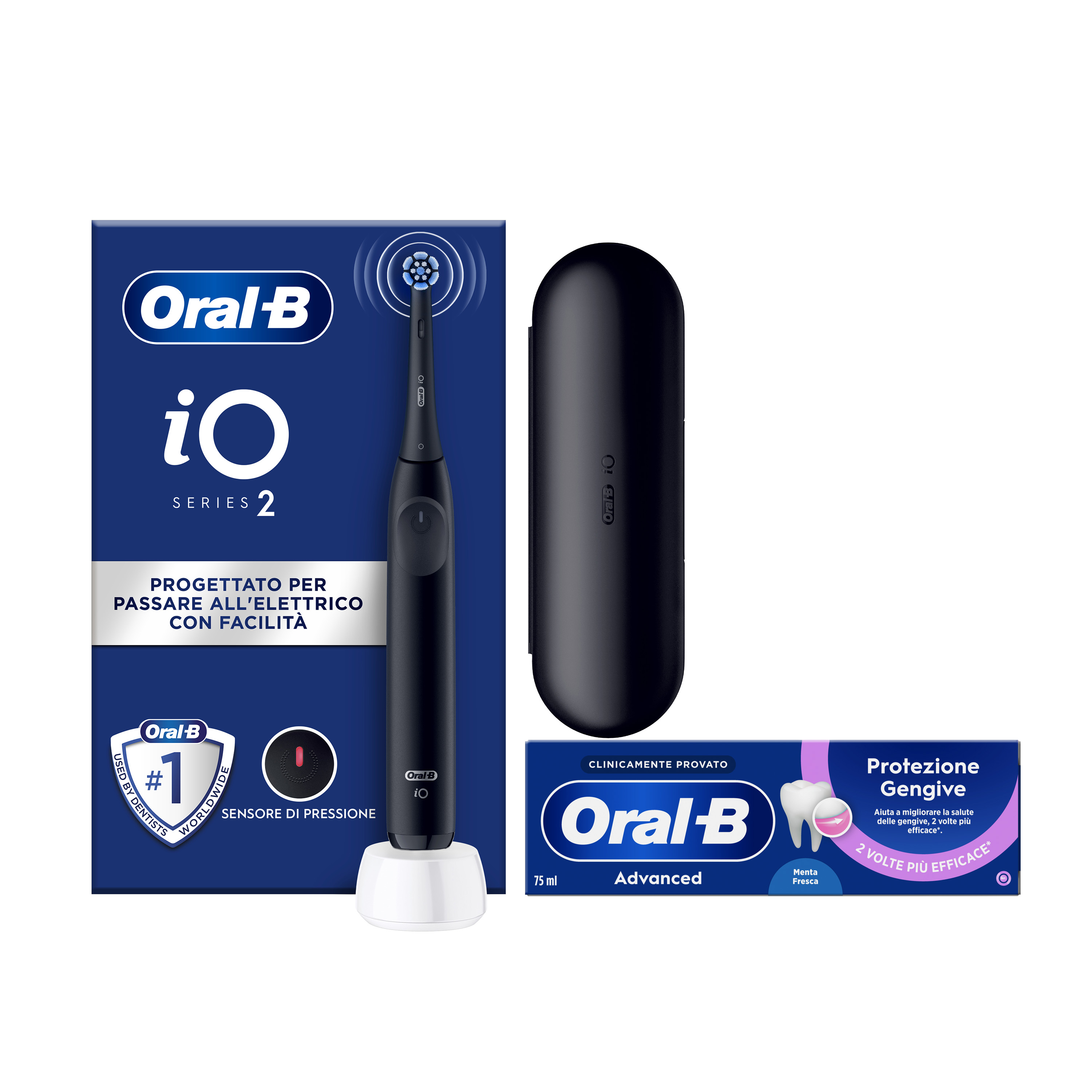 Oral-B iO 2 Spazzolino Elettrico Nero Ricaricabile