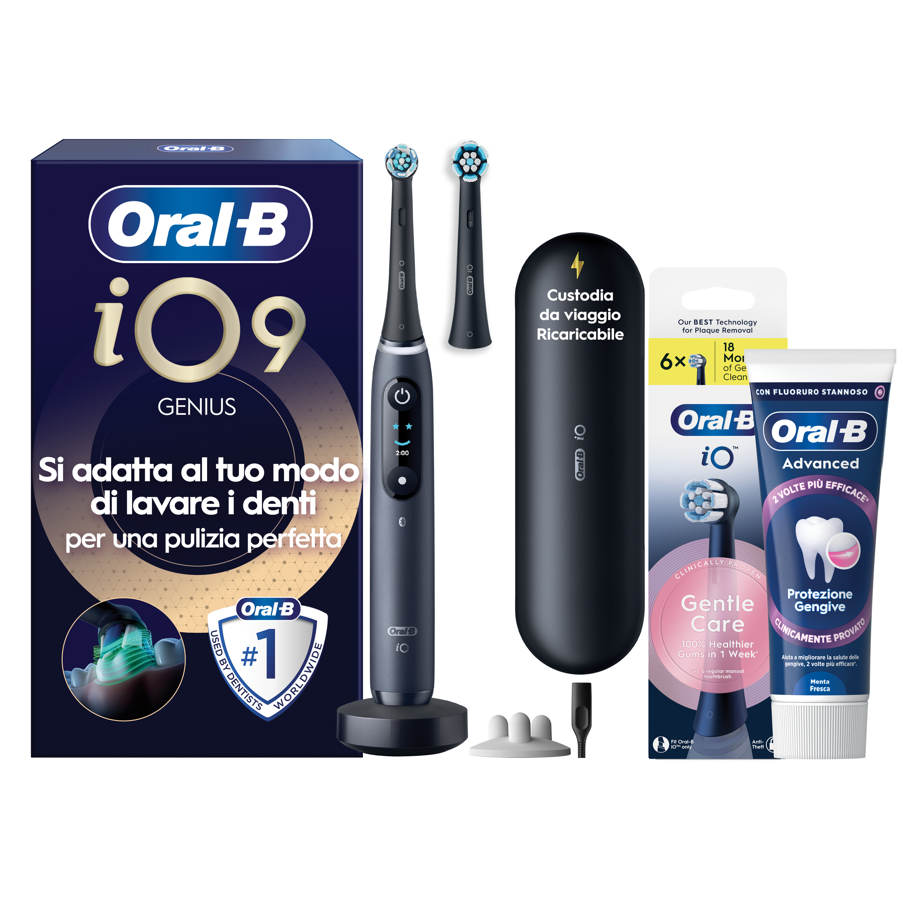 Oral-B - Procter & Gamble Io 9 Black Spazzolino Elettrico + 2 Refill - Immagine 40