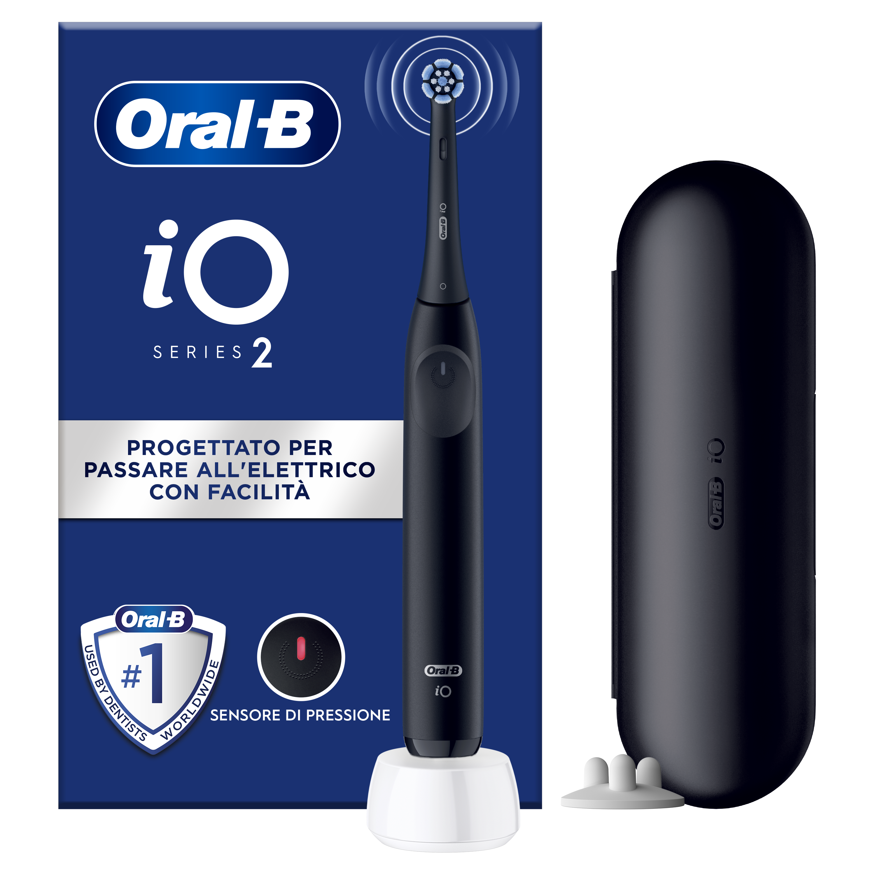 Oral-B iO 2 Spazzolino Elettrico Nero con 1 Testina e Custodia da Viaggio, 3 Modalità di Pulizia e Dentifricio Advanced Rigenera Smalto - Immagine 15