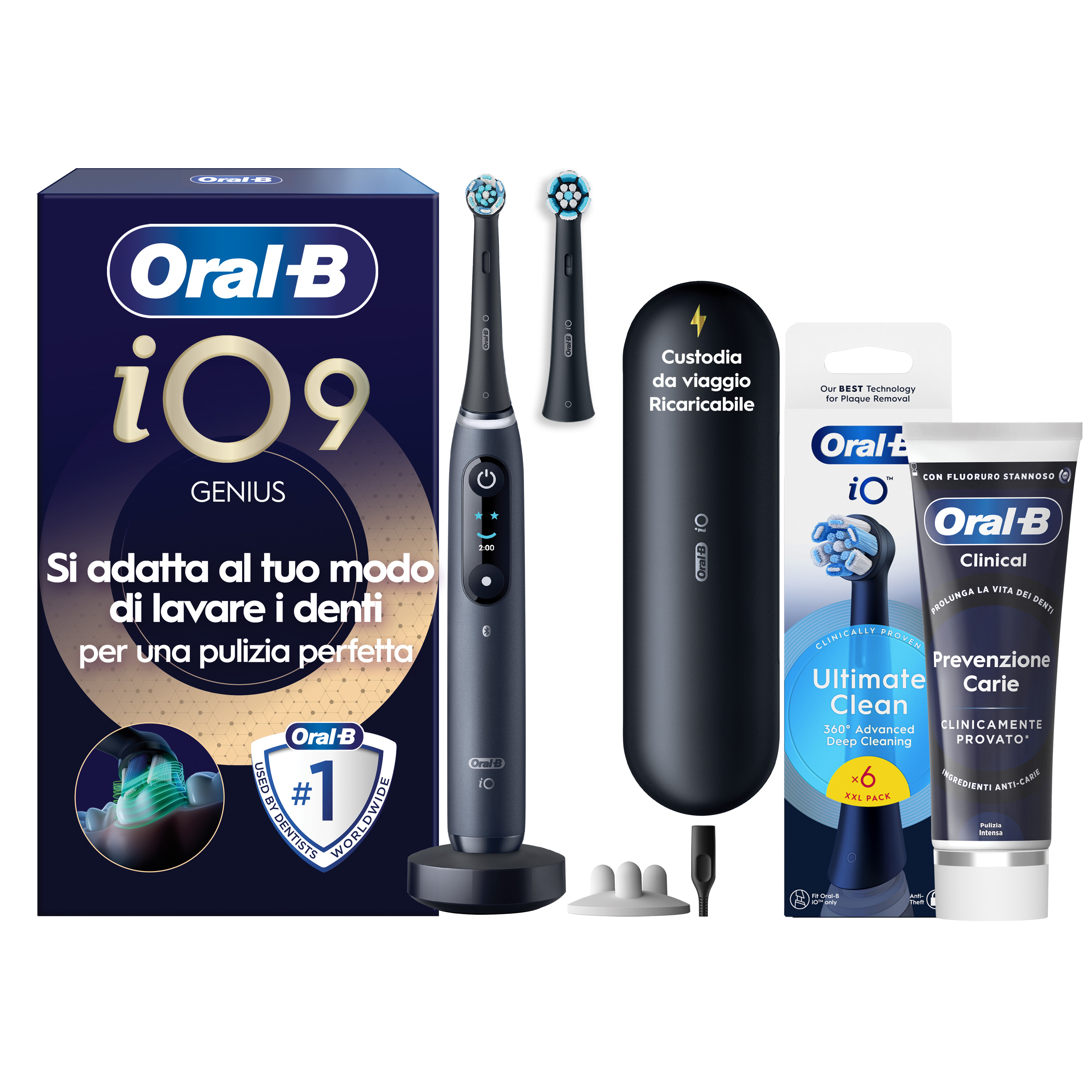 Oral-B - Procter & Gamble Io 9 Black Spazzolino Elettrico + 2 Refill - Immagine 38